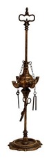 Reproduction Lume Oil Lamp Florentine Brass With Tools 4 Flames