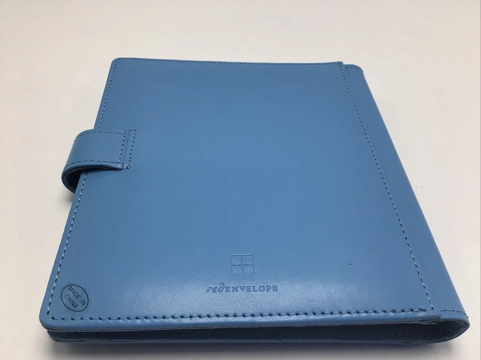 Red Envelope Photo Album Leather The Gang Friends Teal Blue Turquoise Aqua NEW  - Image 4 of 4