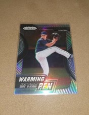 2020 MACKENZIE GORE PRIZM WARMING IN THE PEN REFRACTOR INSERT (PADRES)