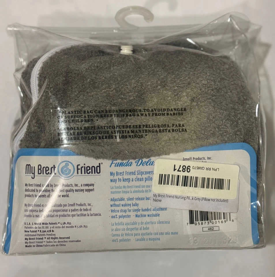 My Brest Friend Nursing Pillow Deluxe Slipcover, Dark Grey (Pillow not Included) Foto 2 de 2
