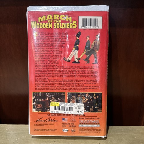 The March of the Wooden Soldiers VHS, Laurel & Hardy *SEALED* Clamshell RARE - Picture 2 of 6