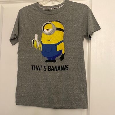 Disney Despicable Me Minion Thats Bananas Graphic Short T-Shirt - Sz G B L