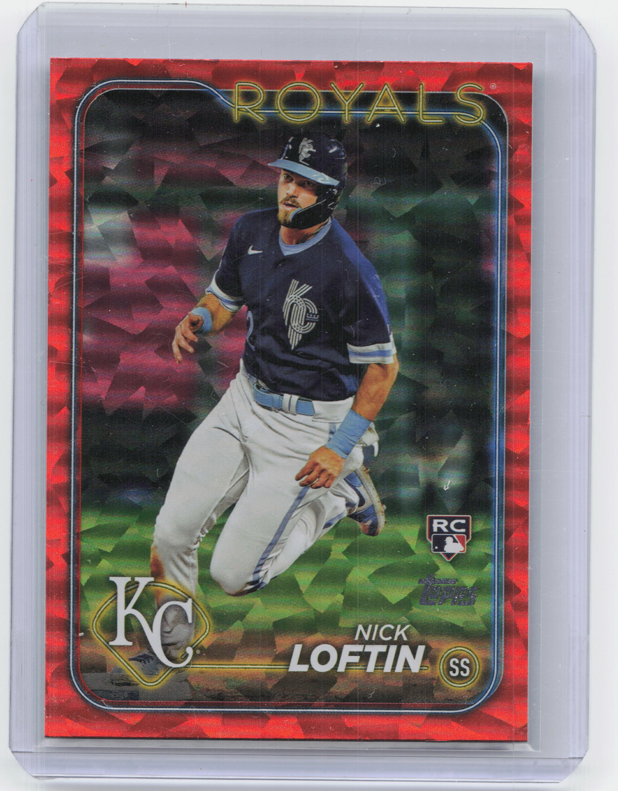 2024 Topps #506 Nick Loftin Orange Crackle Foil #/299