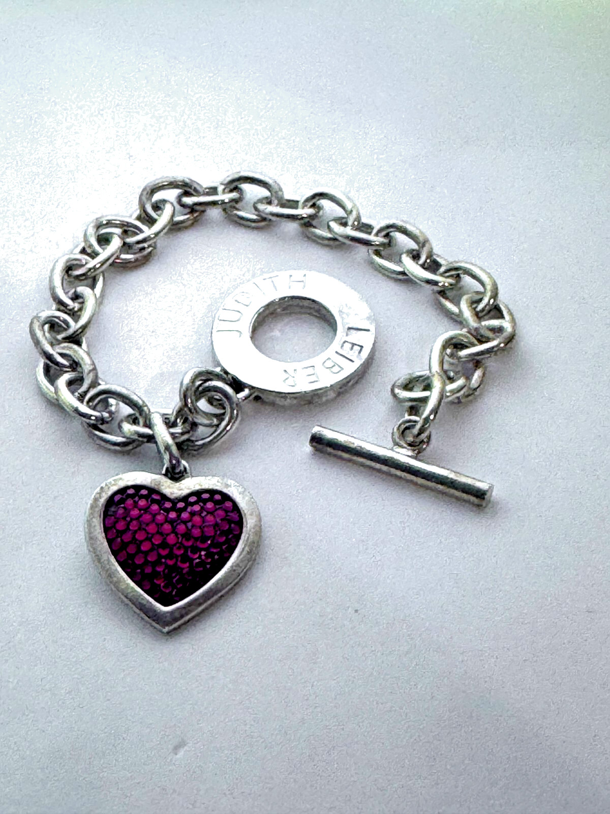 JUDITH LEIBER Solid Sterling Silver 925 Heart Rhi… - image 4