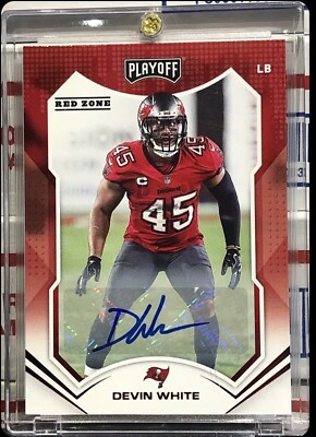 2021 PLAYOFF DEVIN WHITE, #174, AUTO, RED ZONE, SUPER BOWL LV CHAMPION BUCS