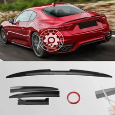 For Maserati Gran Turismo Coupe Rear Trunk Spoiler Wing Lip Carbon Fiber Pattern