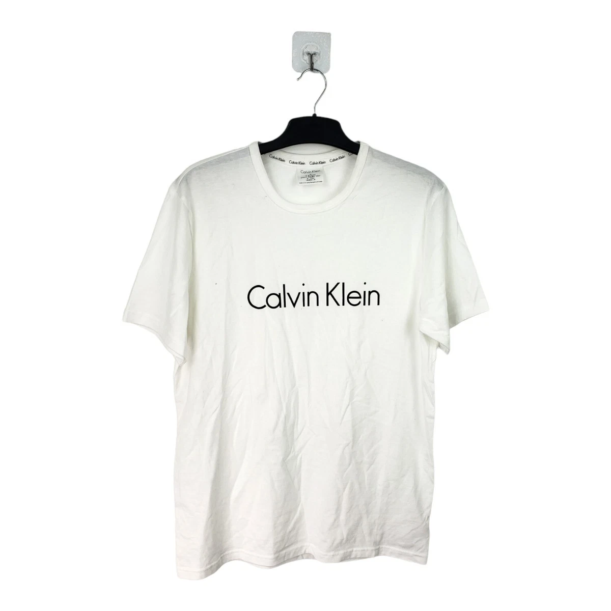 Calvin Klein T-shirt Men's Size M White with chest logo