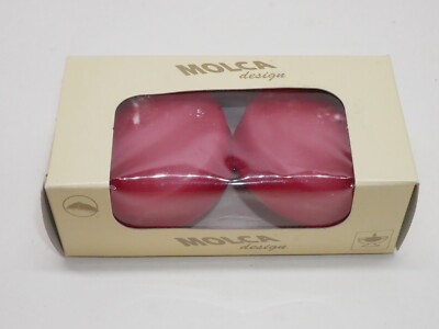 Molca Designs Red Unscented Round Floating  Candle Made In Netherlands