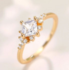 14k Gold plated Anniversary Ring 1.7CT Elegant Stacking Ring For Valentine Gifts — photo 2