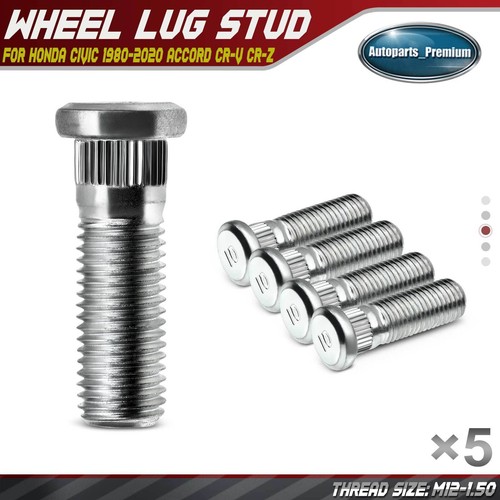 5x M12-1.50 Wheel Lug Stud for Honda Civic 1980-2020 Accord CR-V CR-Z Acura ILX - Picture 1 of 8