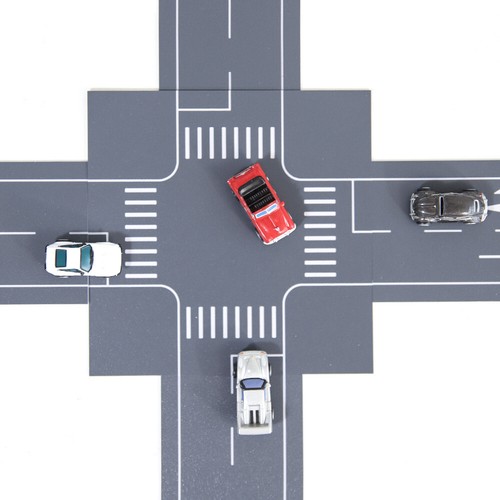 HO/OO Scale Street Intersection Sticker Miniature Road Sand Table Model Material - Picture 3 of 17
