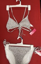 2 Piece Animal Print Bikini Set Womens Sz Large Xhilaration S7