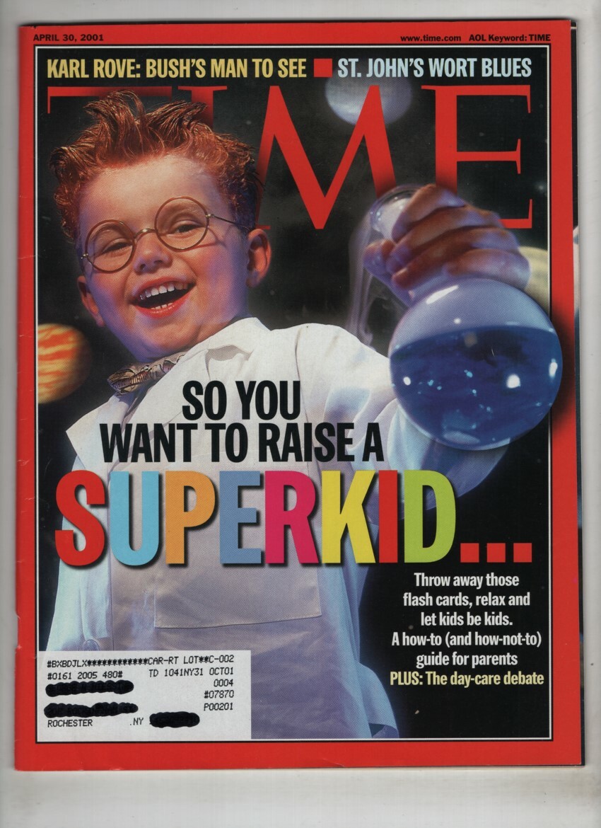 Time Mag Karl Rove & Genius Children April 30 2001 111220nonr | eBay