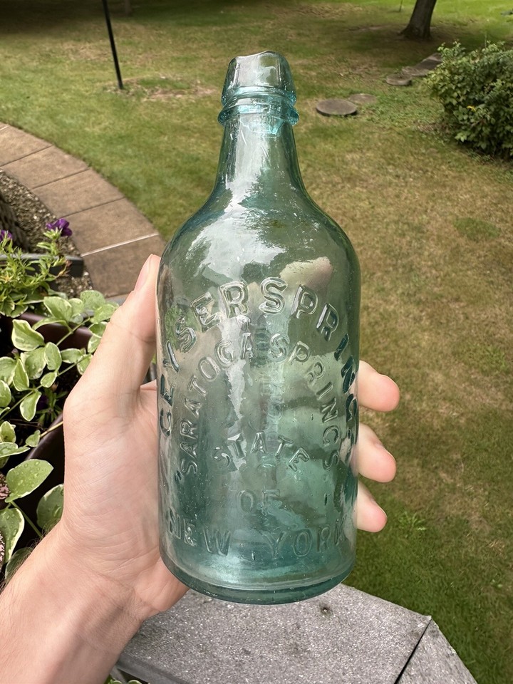 Geyser Springs Saratoga Springs Antique Mineral Water bottle New York