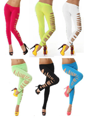 side ripped leggings