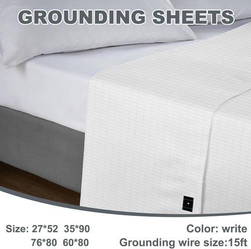 Queen Size Grounding Sheet with 5% Silver Fiber for Enhanced Sleep Quality - Picture 4 of 7