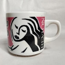 Vintage 1980s Revlon Makeup Promotional Mug Ceramic Women Beauty Coffee