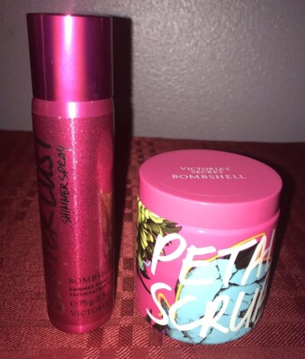 Victorias Secret Bombshell Glitter Lust Shimmer Spray Petal Crush Body  Polish