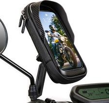 Waterproof Motorcycle Phone Mount 360 Rotation Motorcycle Rearview Mirror Phone