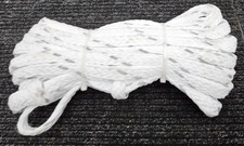 25 Feet Length Braided White Gray Rope / Flat Style