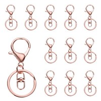SchlüSselanhäNger Mit Karabinerverschluss Und Drehbarem Clip,RoséGold,12Stk