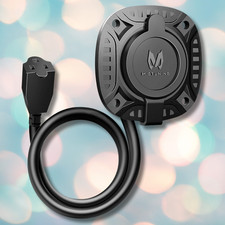 13Amp AC Inlet Plug Port 125v 16" Integrated Extension Cable Cord Waterproof Cap