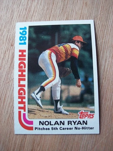 1982 Topps baseball Nolan Ryan Highlight card #5 NM