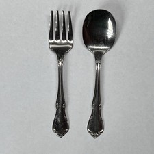 Toddletime Stainless By Oneida Baby Infant Fork And Spoon Set Flatware Utensils