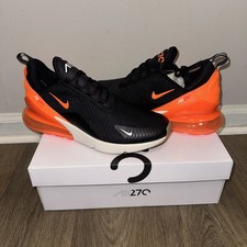 Preços baixos em Nike Air Max 270 Black Orange | eBay