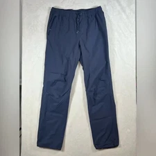 L.L. Bean Large 34” Inseam Men's Blue Waterproof Lined Joggers Outdoor Pants