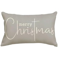 Christmas Pillow Covers 12x20 Inch,Merry Christmas 20" x 12" Pack of 1 Gray