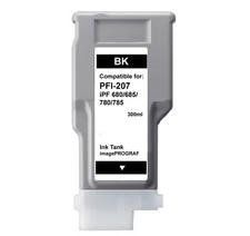 PFI-207 BK Black Ink Tank for Canon iPF680 IPF685 IPF780 IPF785