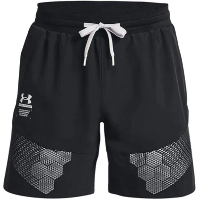 Under Armour Armourprint Woven Herren-Shorts kurze Laufhose Sport Schwarz - Bild 1 von 4