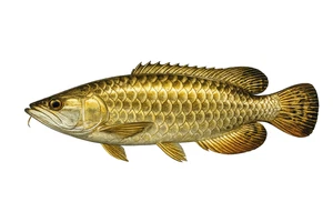 Asian Arowana Fish Self Adhesive Vinyl Sticker