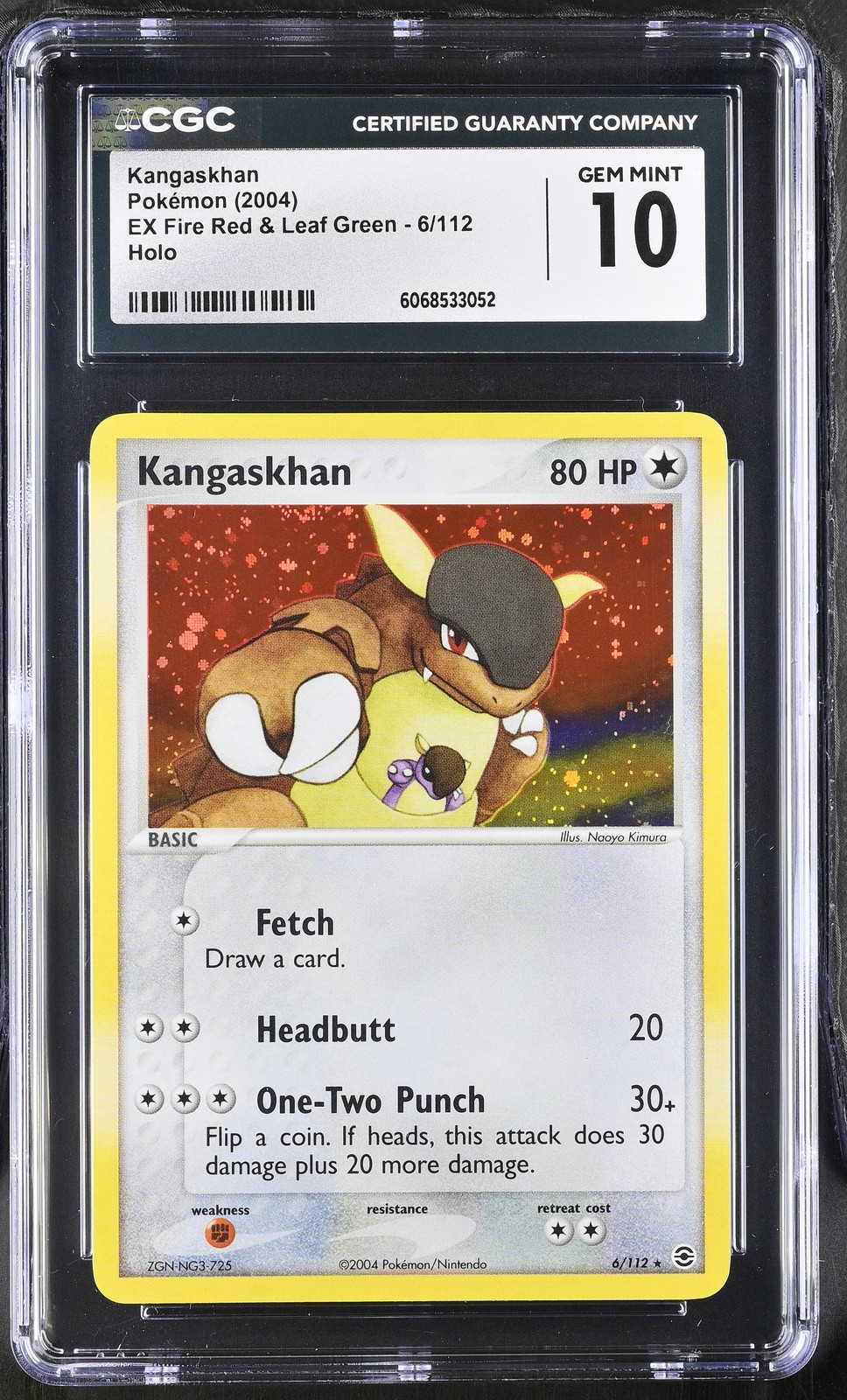 CGC 10 GEM MINT Kangaskhan 2004 EX Fire Red & Leaf Green 6/112 Holo Pokemon Card