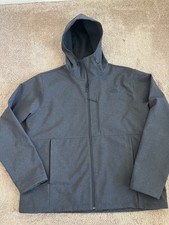 The North Face Apex Bionic Mens Full Zip Hooded Jacket Fleece Lined Gray Sz 2XL