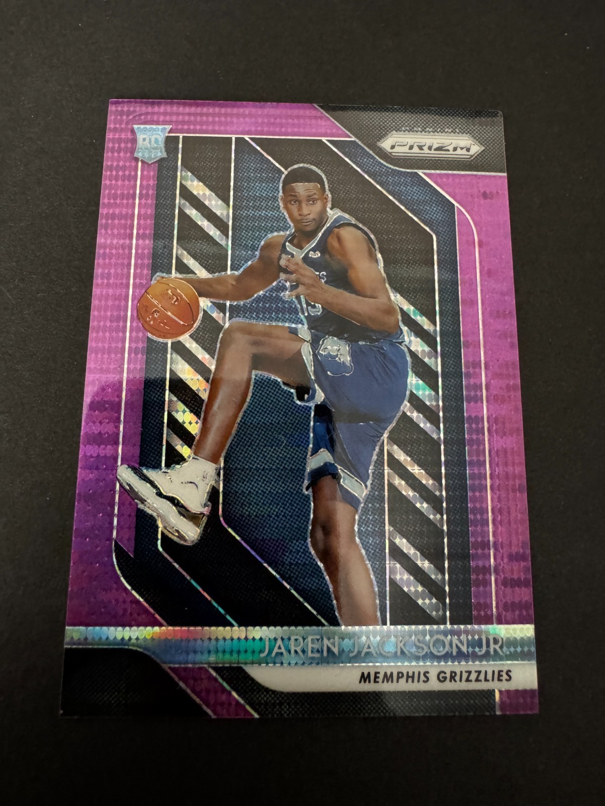JAREN JACKSON JR. 2018-19 PANINI PRIZM ROOKIE PURPLE PULSAR RC /35 #66
