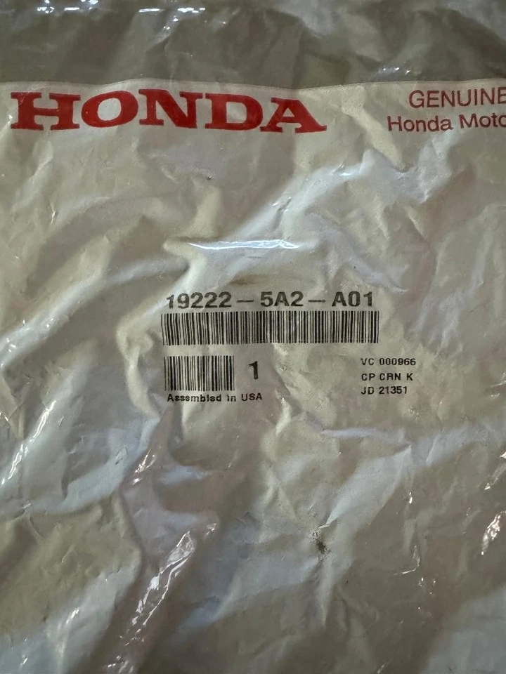 2015-2020 ACURA TLX 2016-2022 ACURA ILX WATER PUMP GASKET 19222-5A2-A01 OEM NEW - Image 2 of 4