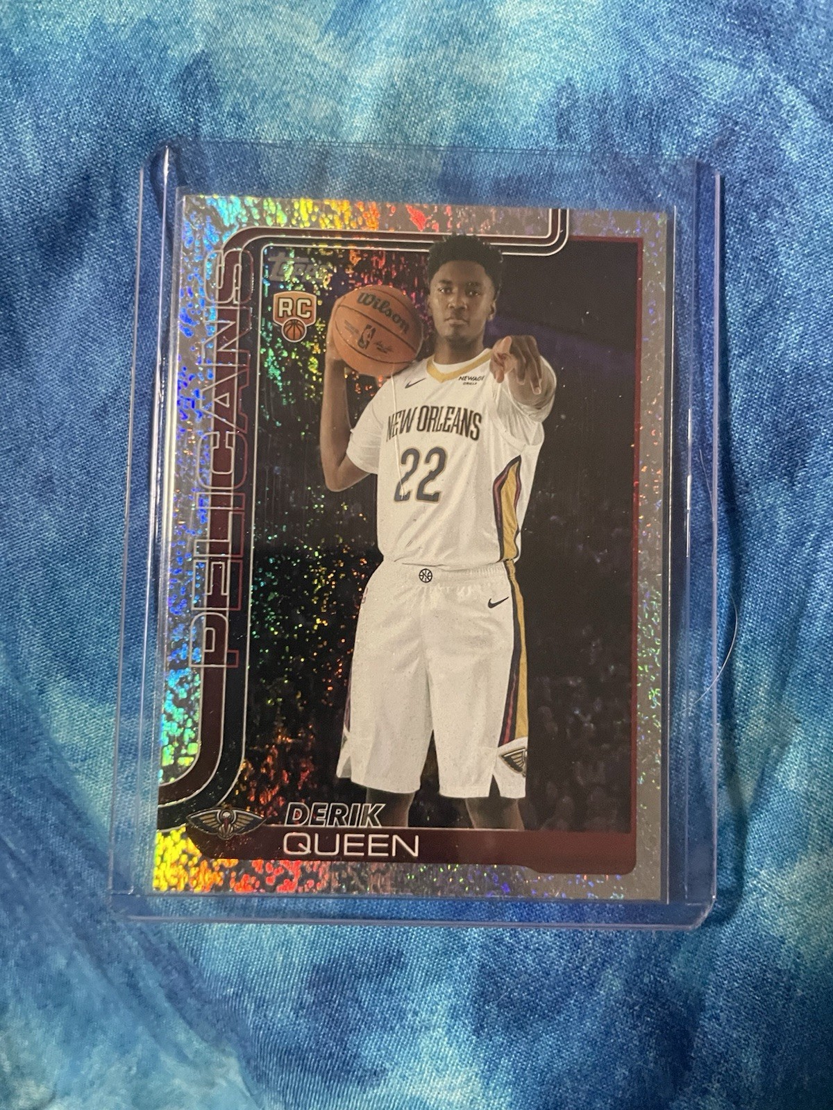 2025-26 Topps Derik Queen RC Rookie #213 Glitter Foil Pelicans