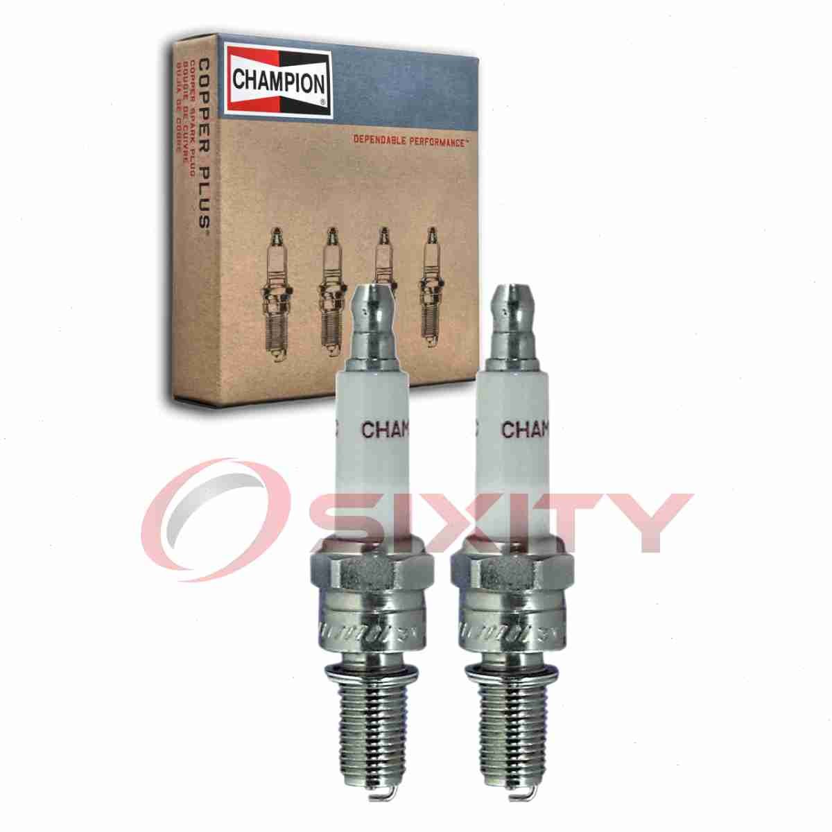 2 pc Champion 654 Spark Plugs for XS4303 R0373A-9 R017-9 G59C CR9EB CR8E er