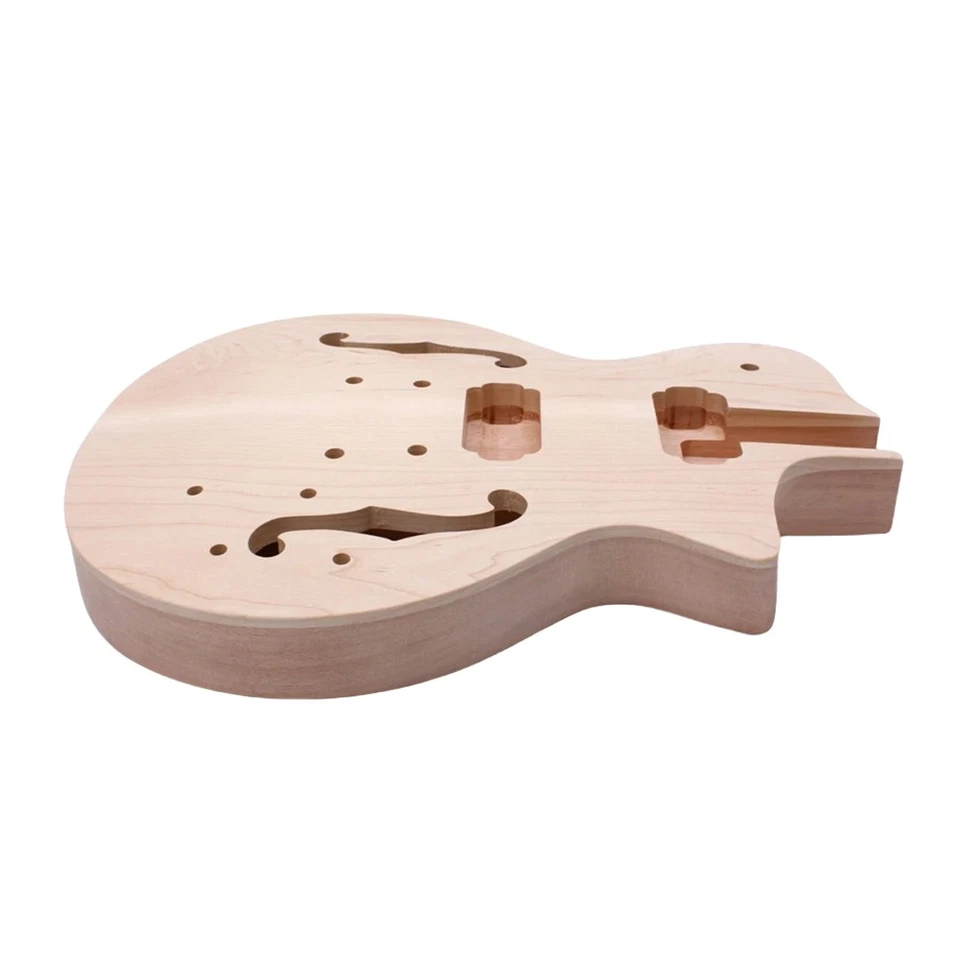 1set Guitar Kit Guitar Neck 22fret 24.75inch Guitar Body Mahogany Semi Hollow - Image 3 of 4