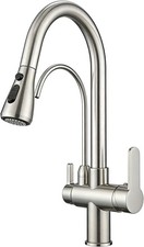 Kitchen Faucet W/ Water Filter Spout Brushed Nickel