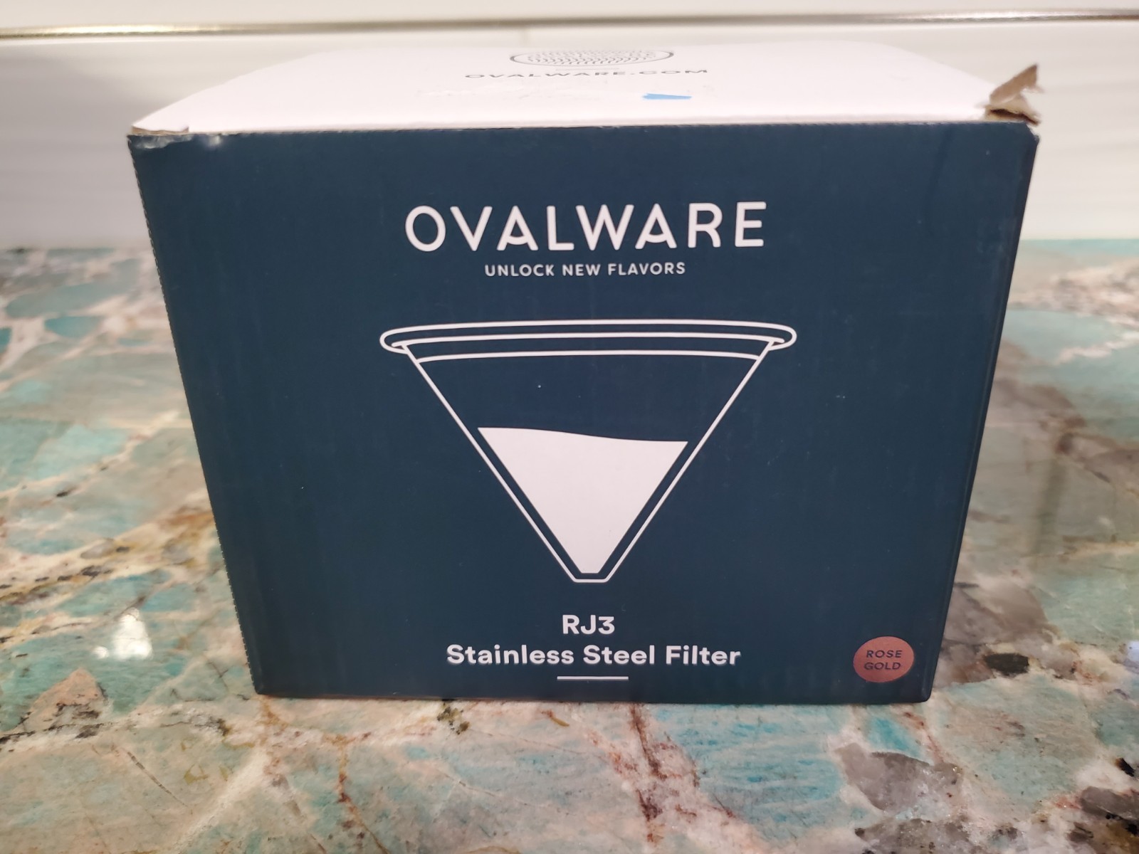 Ovalware RJ3 Rose Gold Stainless Steel Coffee Filter 2 Cups Capacity 