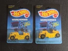 2 Vintage Hot Wheels Earth Mover Workhorses Series - 3715 NRFP 1986 Yellow NEW!!
