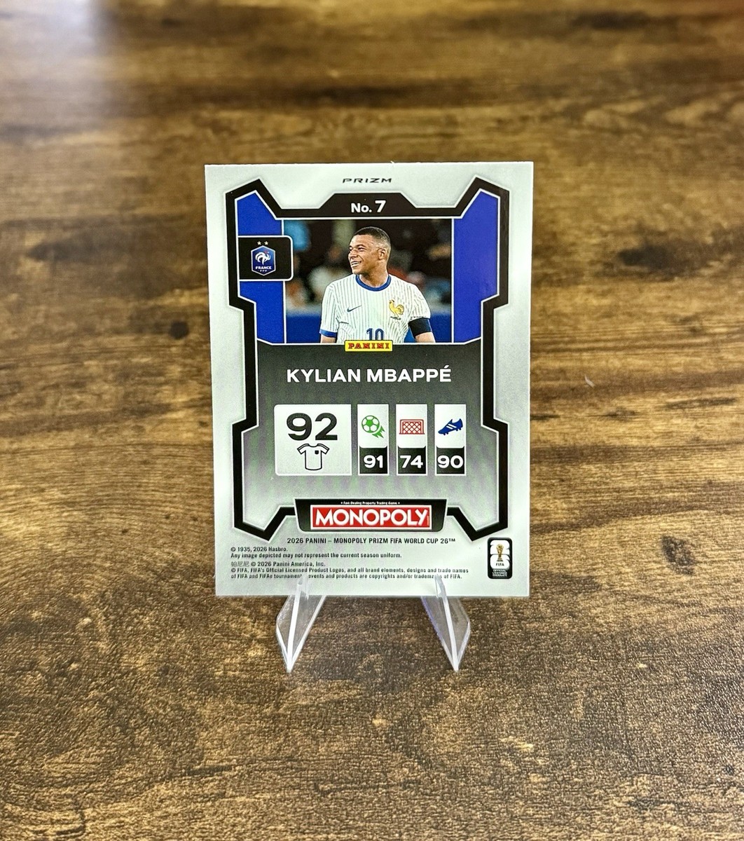 2026 Panini Prizm Monopoly FIFA World Cup Kylian Mbappe Hat Trick