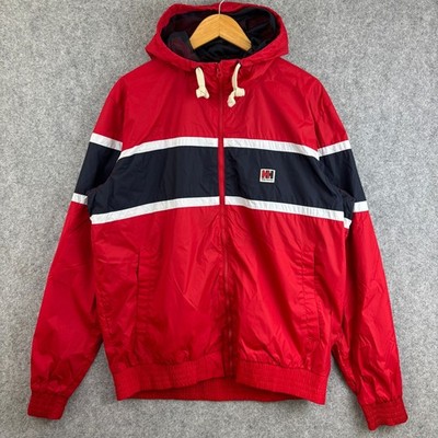 Helly Hansen Jacke Herren Gr. XXL rot Kapuze Windbreaker leicht atmungsaktiv