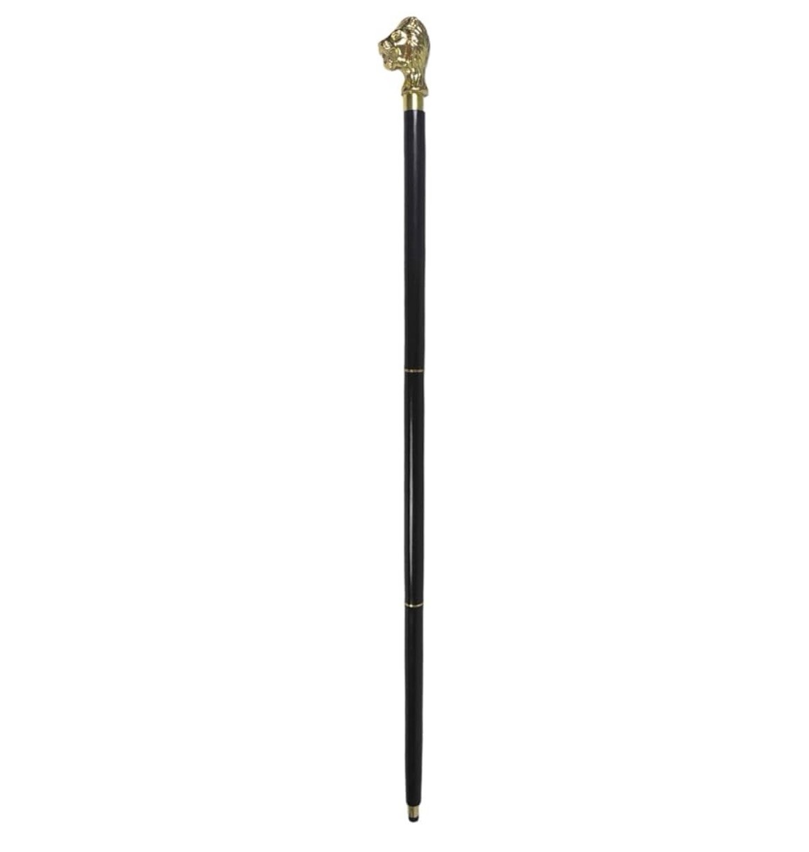 Handcrafted Solid Black Wooden Walking Stick with… - image 1