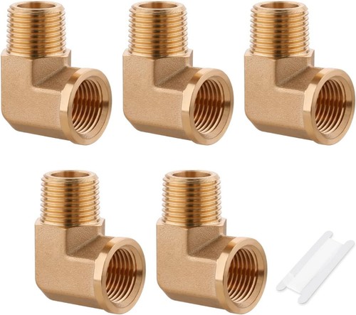 1/2" Brass 90 Degree Street Elbow Pipe Fitting