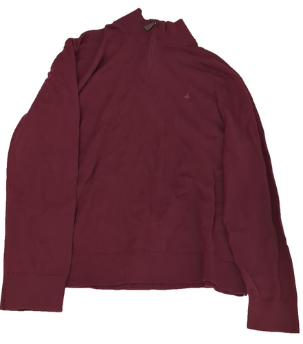 Nautica Men's Quarter-Zip Sweater, Royal Burgundy , Size XXL