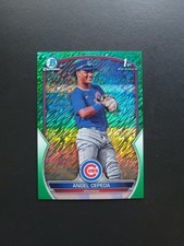 ANGEL CEPEDA 2023 BOWMAN 1ST CHROME GREEN SHIMMER /99 CUBS #BCP-205